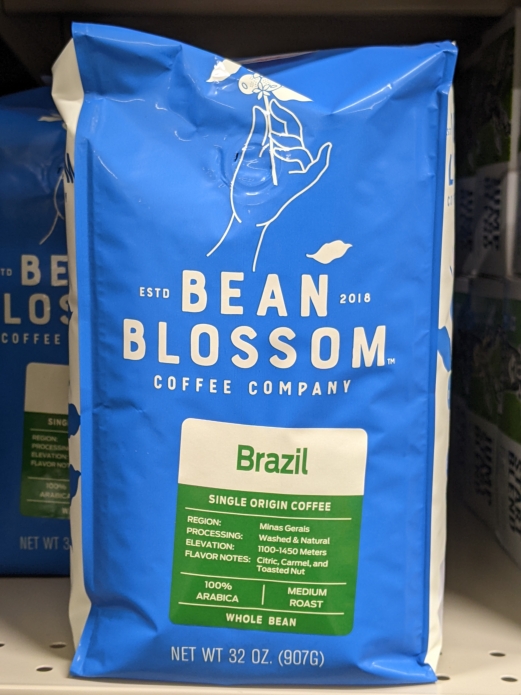 Brazil Single Origin Whole Bean Coffee Bean Blossom 32oz (Medium Roast)