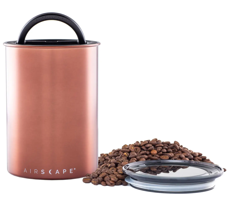 Classic  Coffee Canister with Airscape Technology 7"H (Brushed Copper)