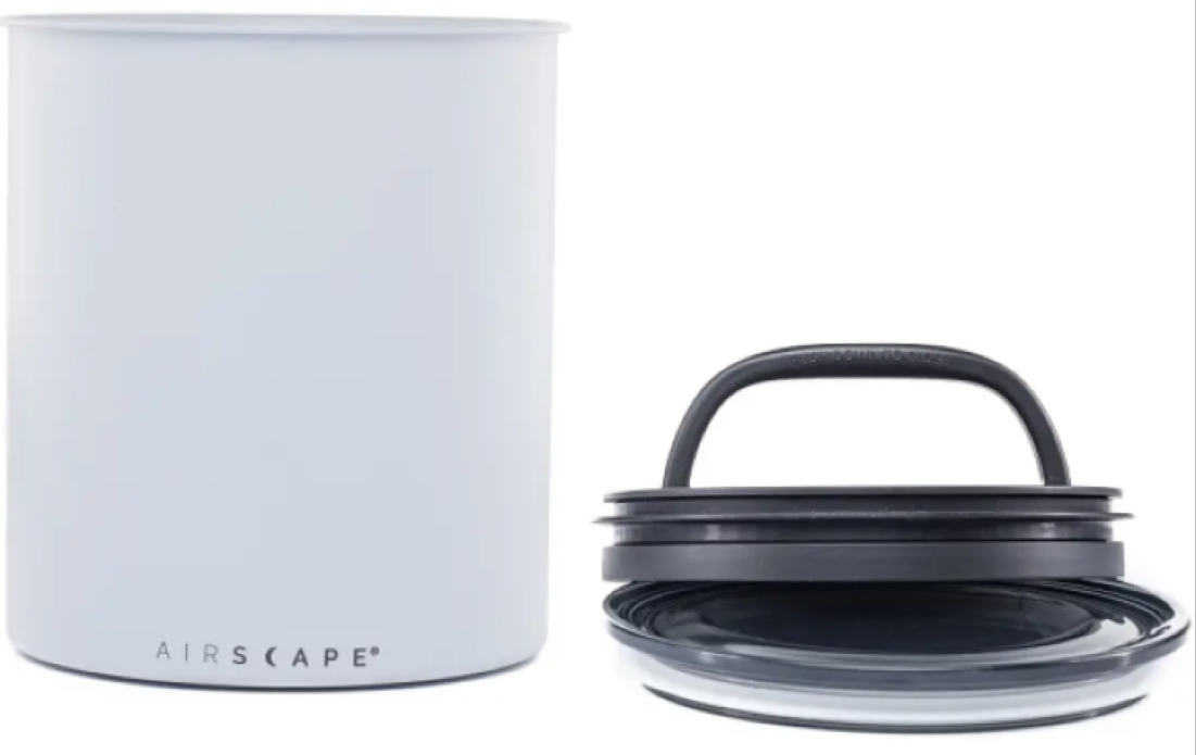 8"H Kilo Canister with Airscape Technology (Matte Gray)