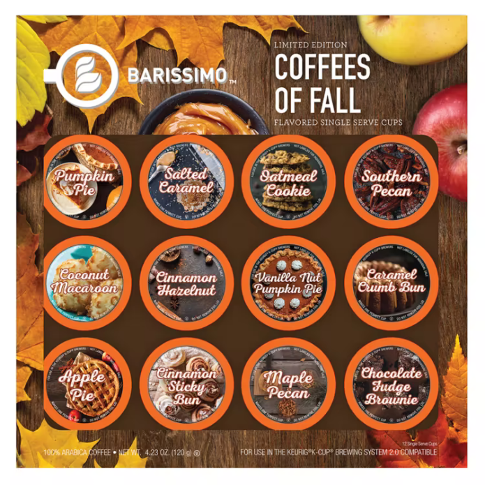 Barissimo 12-varieties Flavored Coffees for FALL 12pods