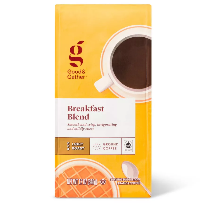 Breakfast Blend Light Roast Ground Coffee 12oz