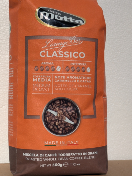 Cafe Motta Italian Espresso Roasted Whole Bean Coffee Blend 1.1lbs (Medium Roast)