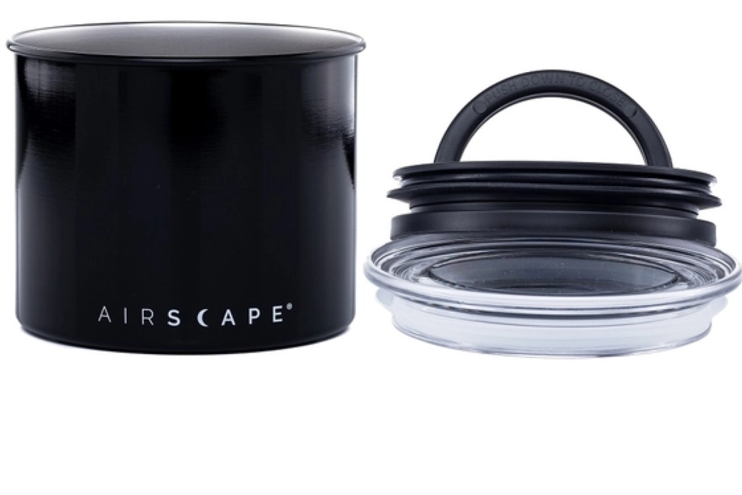 Classic  Coffee Canister with Airscape Technology 4"H (Charcoal Stainless)