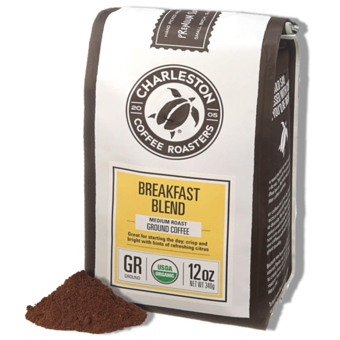 Breakfast Blend Organic Ground Coffee Charleston 12oz (Medium Roast) Breakfast Blend Organic Ground Coffee Charleston 12oz (Medium Roast)