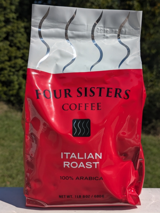 Four Sisters Italian Roast Ground Coffee  Premium Blend 1.8lbs (Dark Roast)