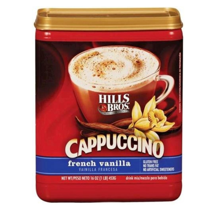 Hills Bros French Vanilla Cappuccino Mix 16oz (Medium Roast)