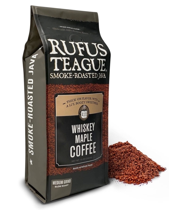 Rufus Teague Premium Medium Roasted Flavored Ground Coffee 12oz (Whiskey Maple)