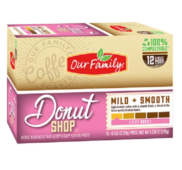 K-Cups Donut Shop Coffee Pods 12ct (Light Roast)