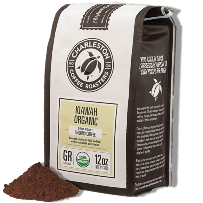 Kiawah Premium Organic Ground Coffee Charleston 12oz (Dark Roast) Kiawah Premium Organic Ground Coffee Charleston 12oz (Dark Roast)