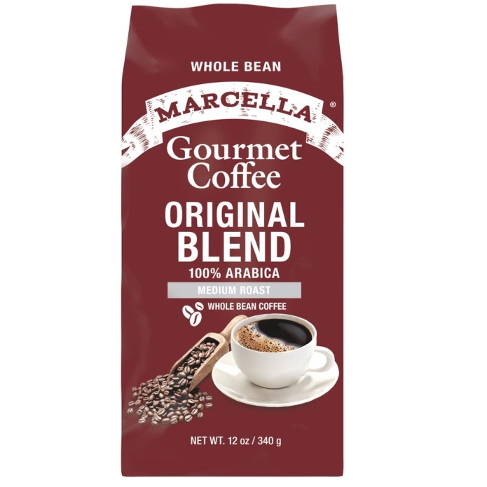 Marcella Original Blend Whole Bean Coffee 12oz (Medium Roast)