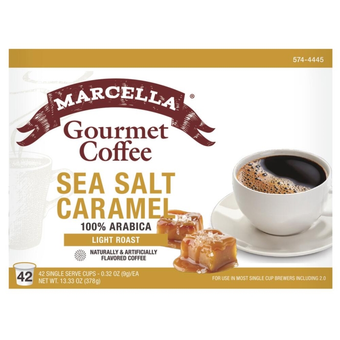 Marcella Sea Salt Caramel Coffee Pods 42ct (Light Roast)
