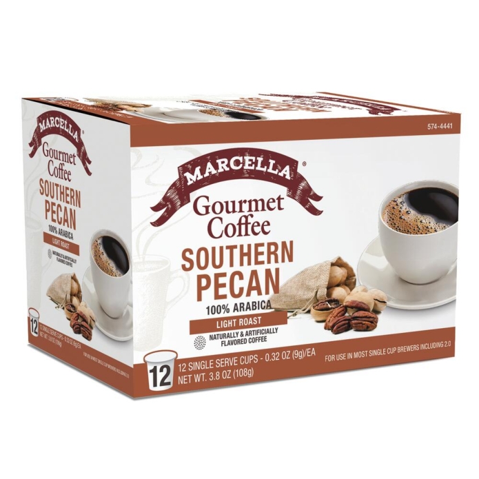 Marcella Gourmet Southern Pecan  Coffee Pods 12kcups (Light Roast)