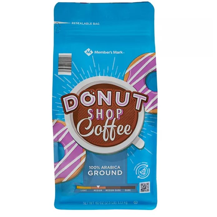 MM  Donut Shop Ground Coffee 40oz Medium Roast)