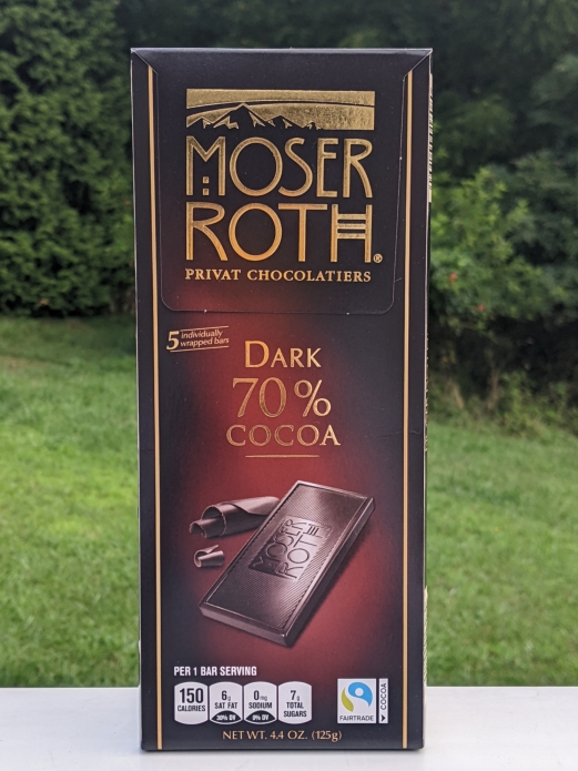 Moser Roth 70% Dark Cocoa Chocolate Bars 4.4oz (Dark Chocolate)