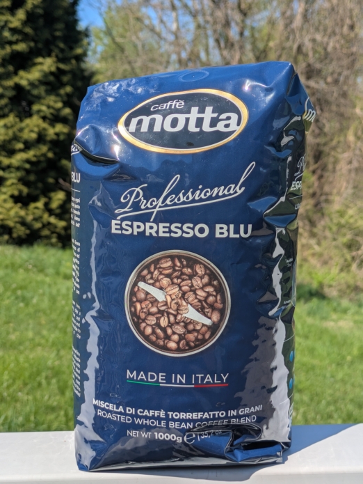 Cafe Motta  Italian Professional  Espresso BLU Roasted Whole Bean Coffee Blend 2.2lbs (Dark Roast)