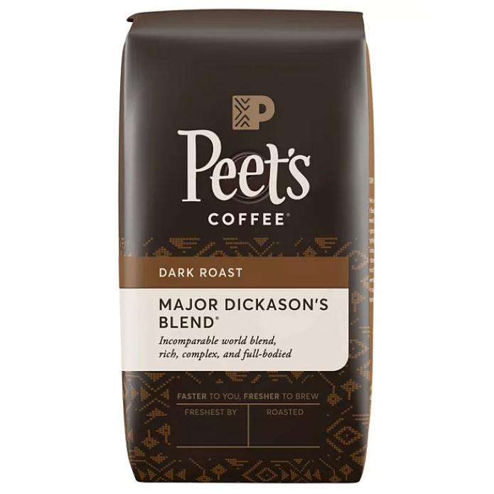 Peets Major Dickasons Blend Whole Bean Coffee  2lbs (Dark Roast)