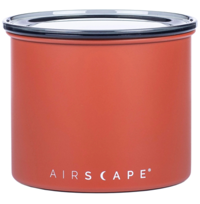 Classic Coffee Canister with Airscape Technology 4"H  Red Rock (Matte Burnt Orange)