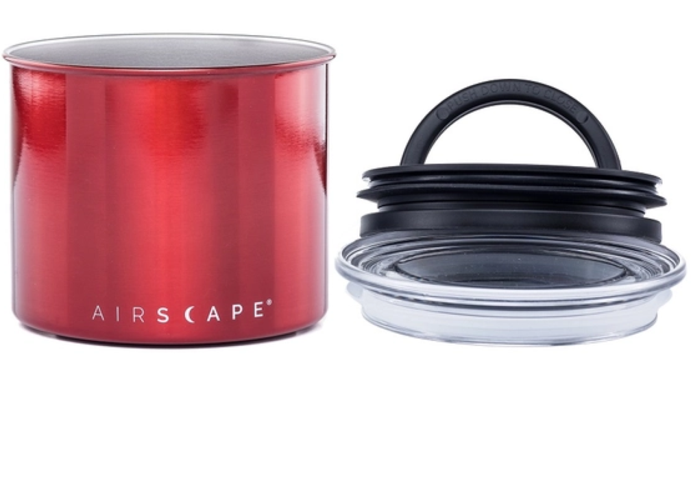 Classic Coffee Canister with Airscape Technology 4"H (Red)