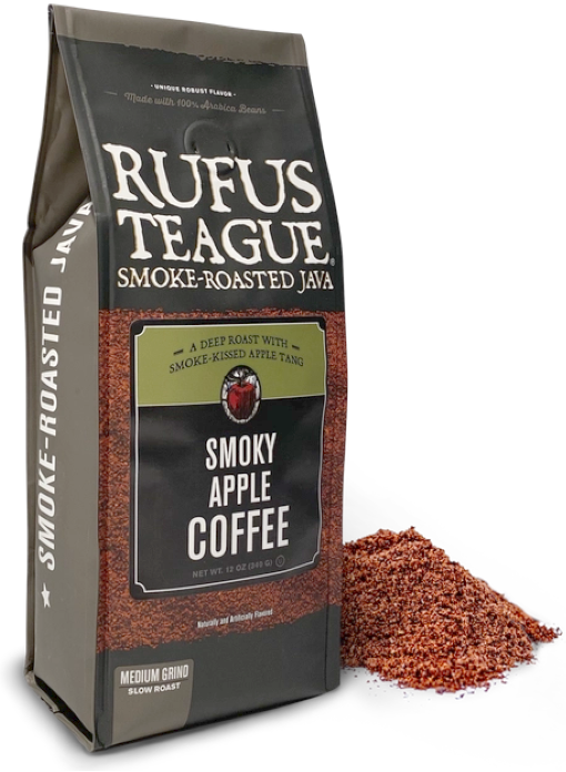 Rufus Teague Premium Medium Roasted Flavored Ground Coffee 12oz (Smoky Apple)