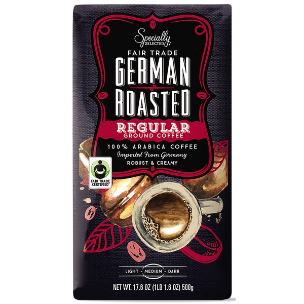 Specially Selected Premium German Roasted Regular Ground Coffee 17.6oz  (Medium Roast)