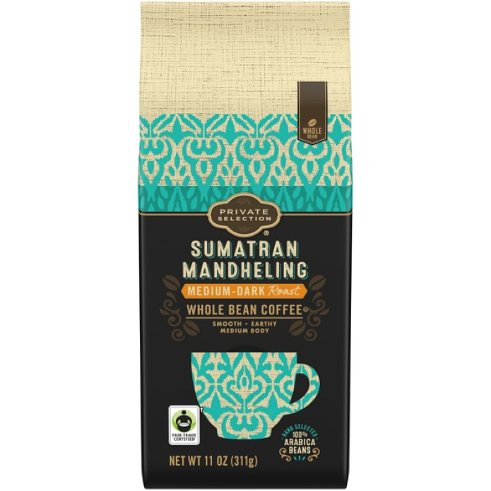 Sumatran Mandheling Single Origin Whole Bean Coffee 11oz ((Medium Dark Roast)