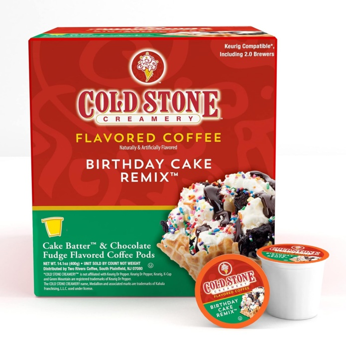 Cold Stone Creamery Birthday Cake Remix Coffee Pods 12 K-cups (Light Roast)